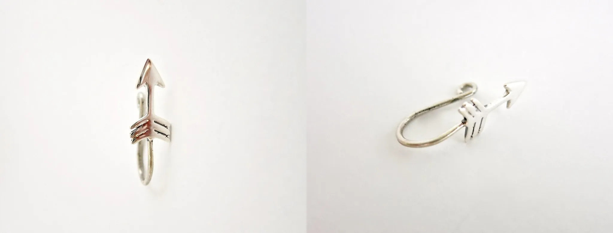 Quirky, fun, arrow nose pin