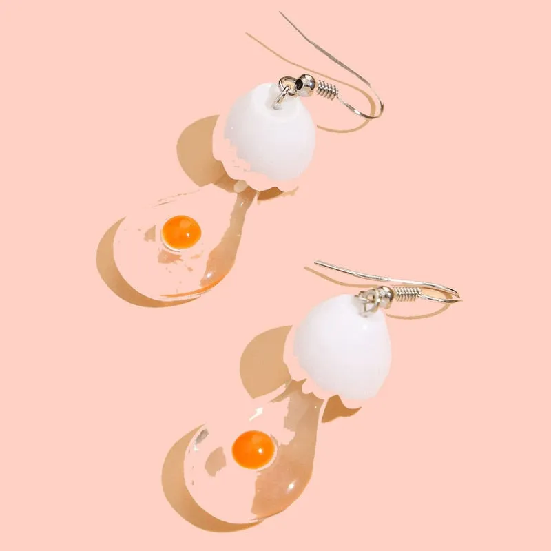 Quirky Raw Eggs Earrings