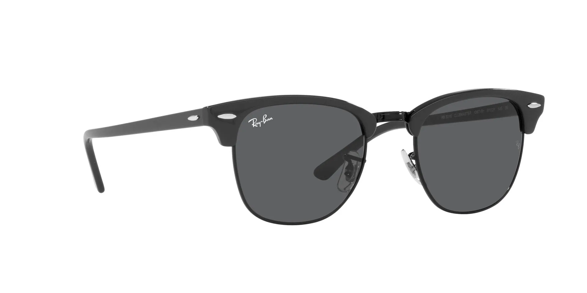 Ray-Ban New Clubmaster Sunglass Grey On Black / Dark Grey