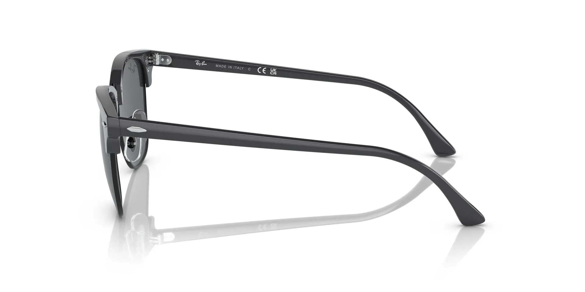 Ray-Ban New Clubmaster Sunglass Grey On Black / Dark Grey