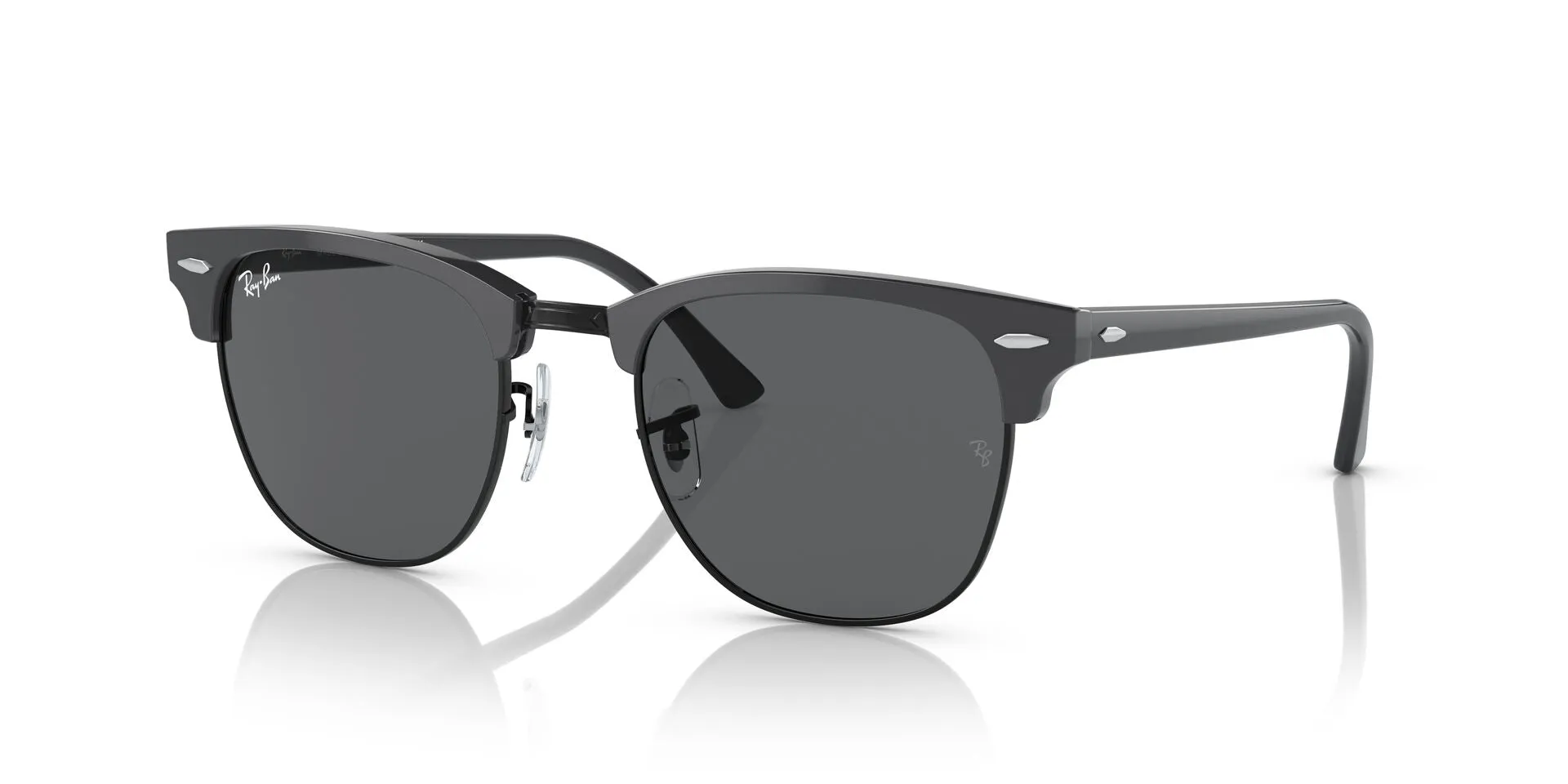 Ray-Ban New Clubmaster Sunglass Grey On Black / Dark Grey
