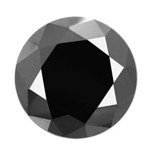 RBC Black Diamond Solitaire 6.05 Cts Earth mined Certified AAA.