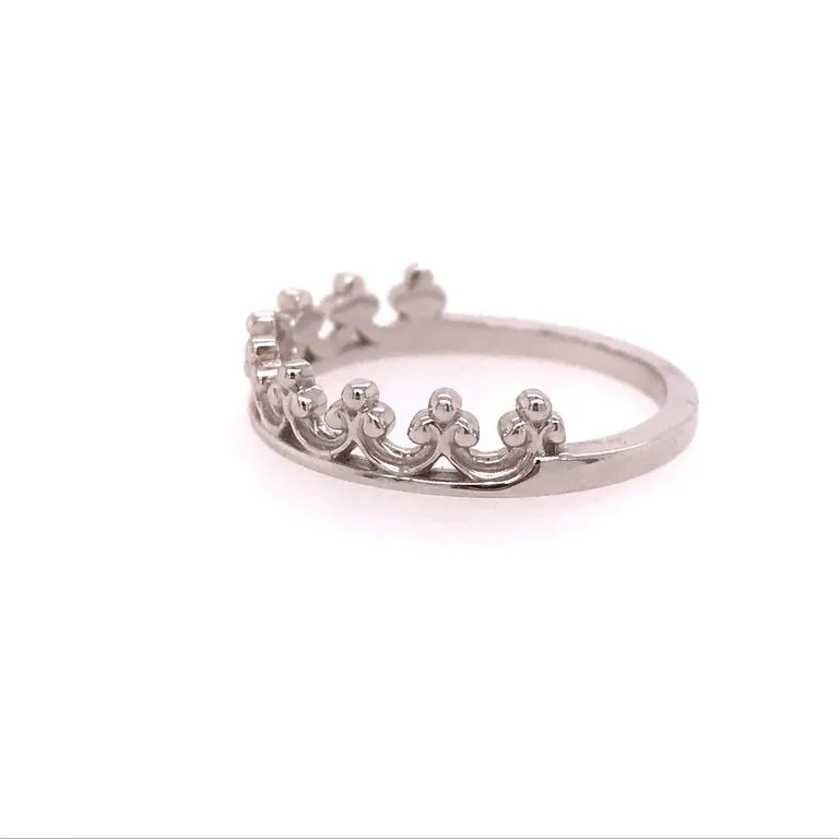 Renaissance Crown Band Stackable Ring
