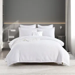 Renee Taylor Atlantis Jacquard Quilt Cover Set - White