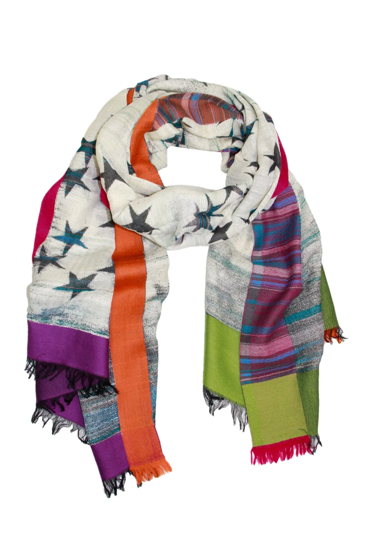 Reversible Star Woven Scarf