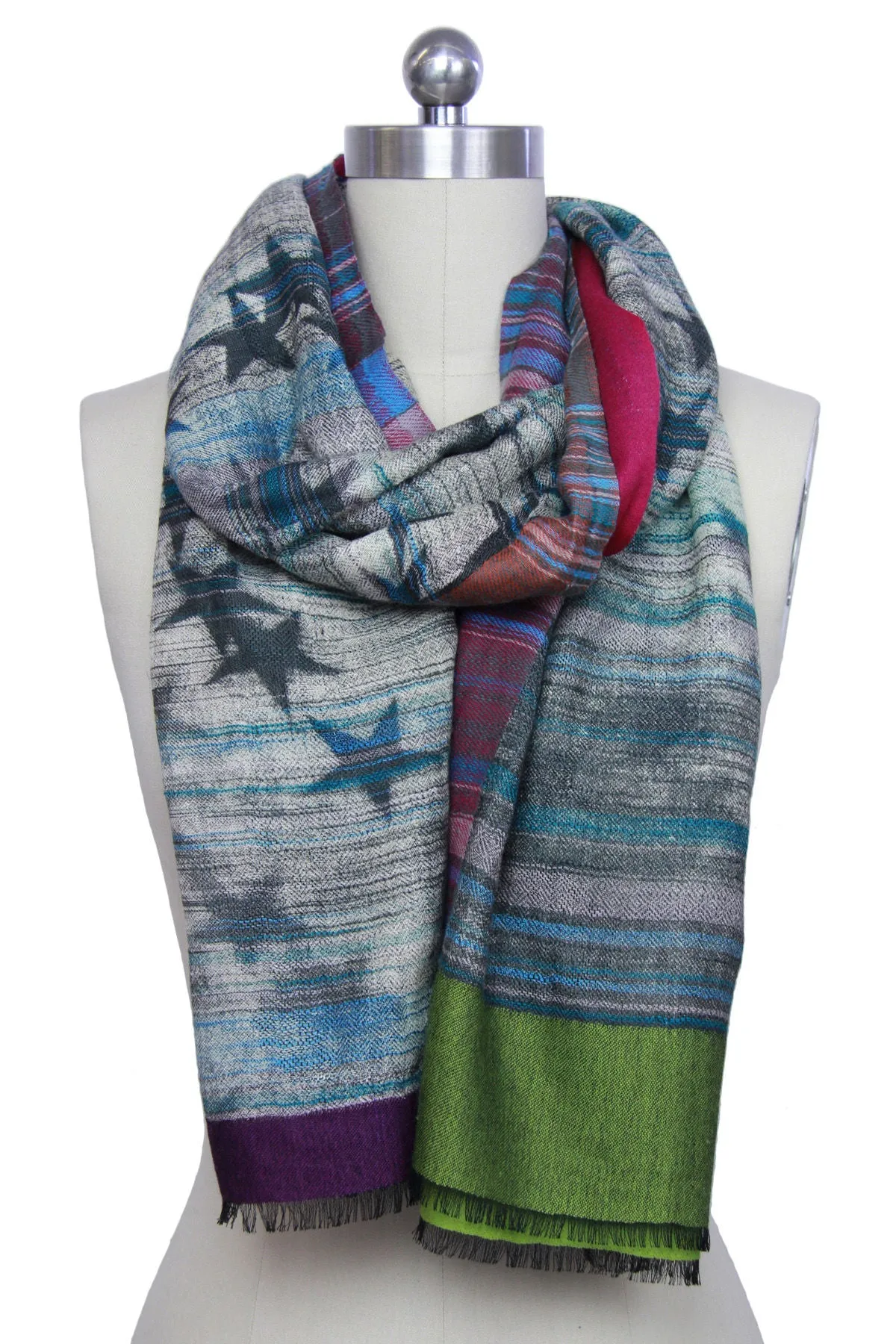 Reversible Star Woven Scarf