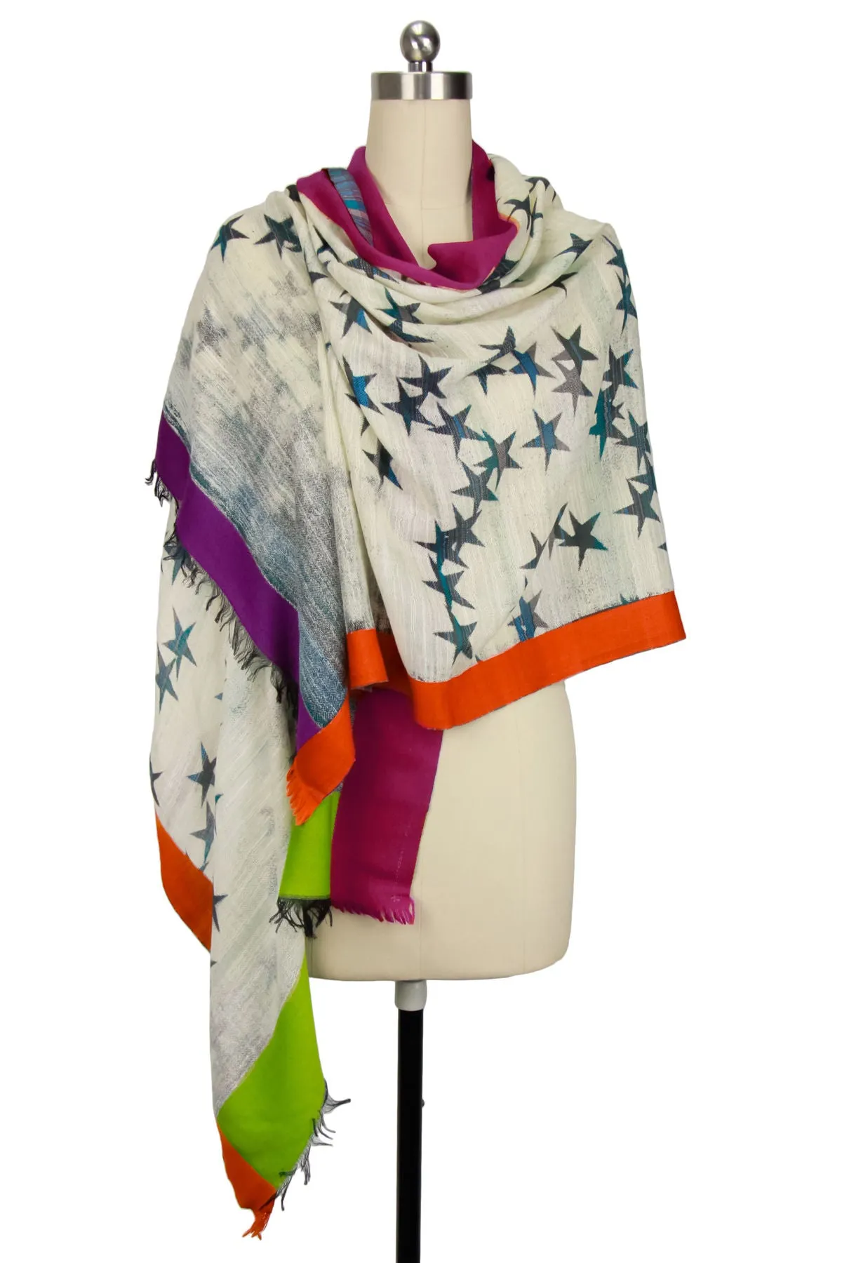 Reversible Star Woven Scarf