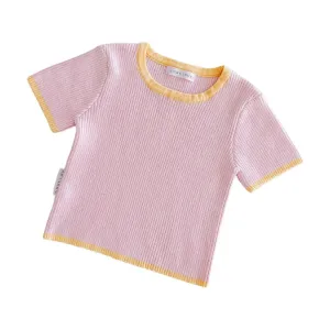 Ribbed Tee - Clementine