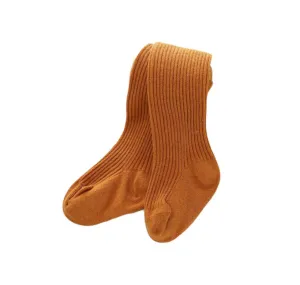 Ribbed Winter Stockings | Mustard
