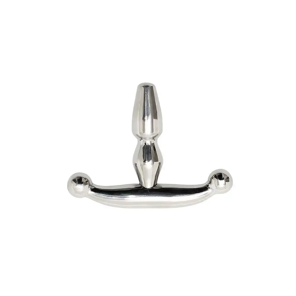 Rimba Stainless Steel Silver Ribbed Small Urethral Plug