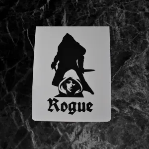 Rogue Character Sheet on a dry erase clipboard