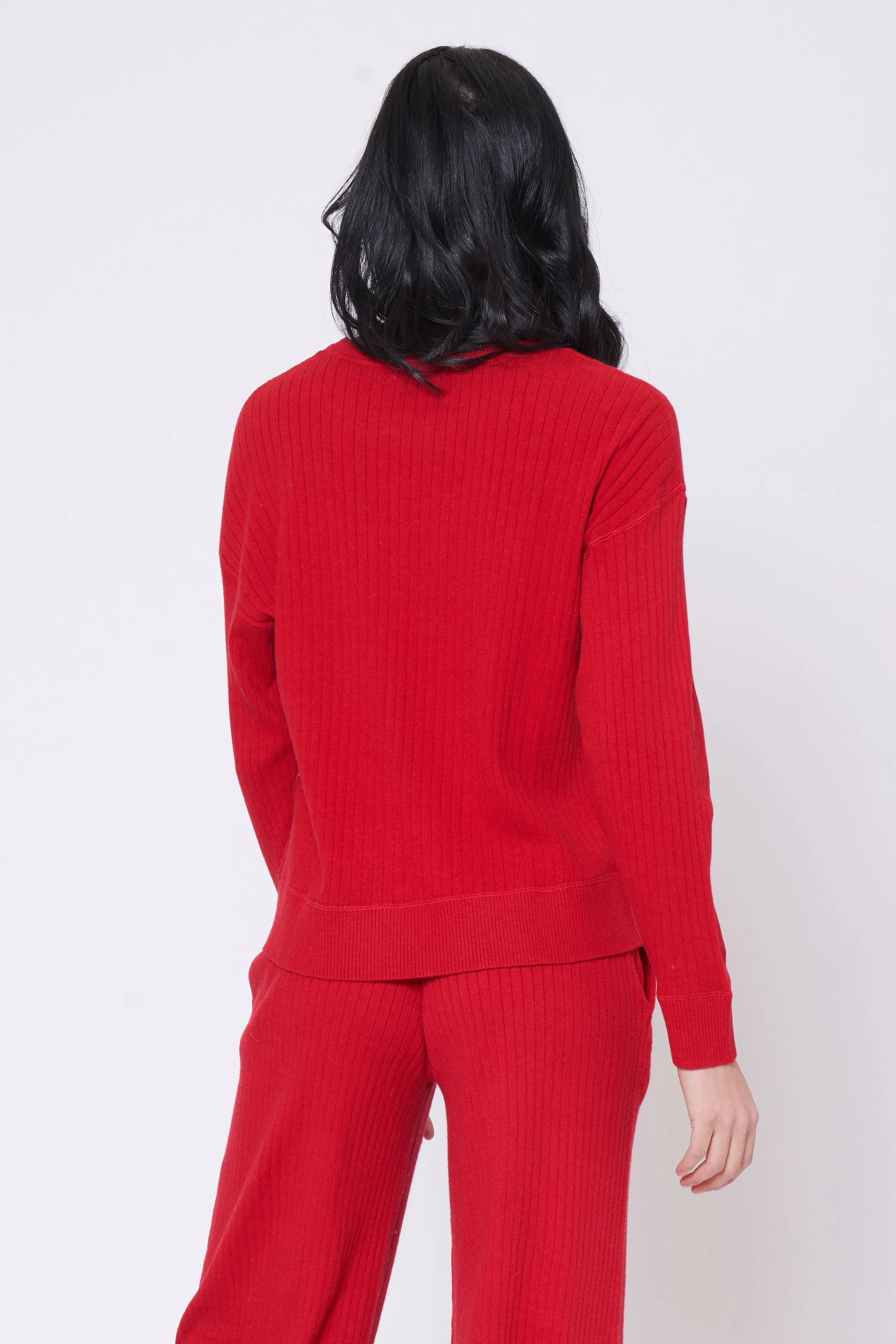 ROSEWOOD RIBBED CREW