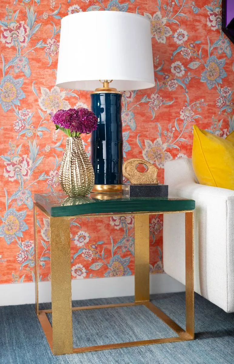 Saigon Lamp Without Shade / Navy Blue
