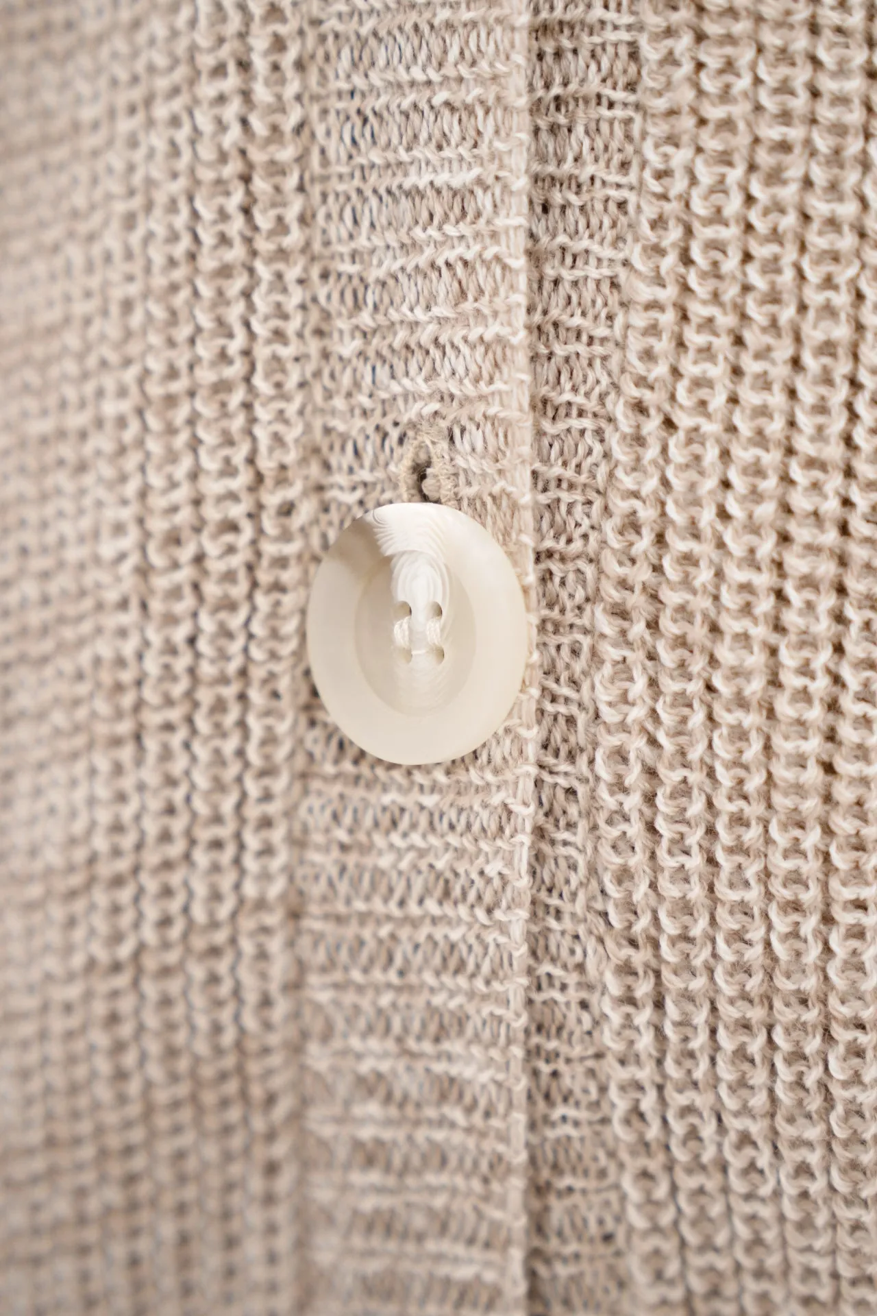 Salzburg Sand Beige Wool Cocoon Cardigan