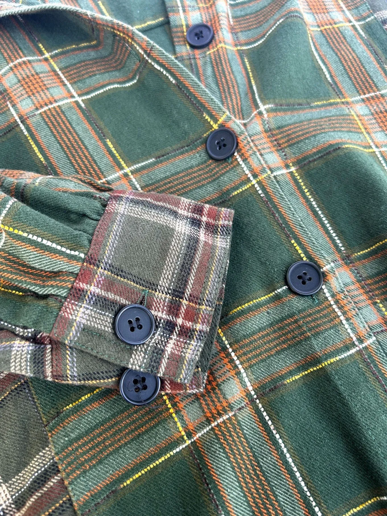 Santi Men's Organic Cotton Flannel Shirt | Green