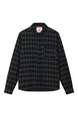 Santi Men's Organic Cotton Flannel Shirt | Navy