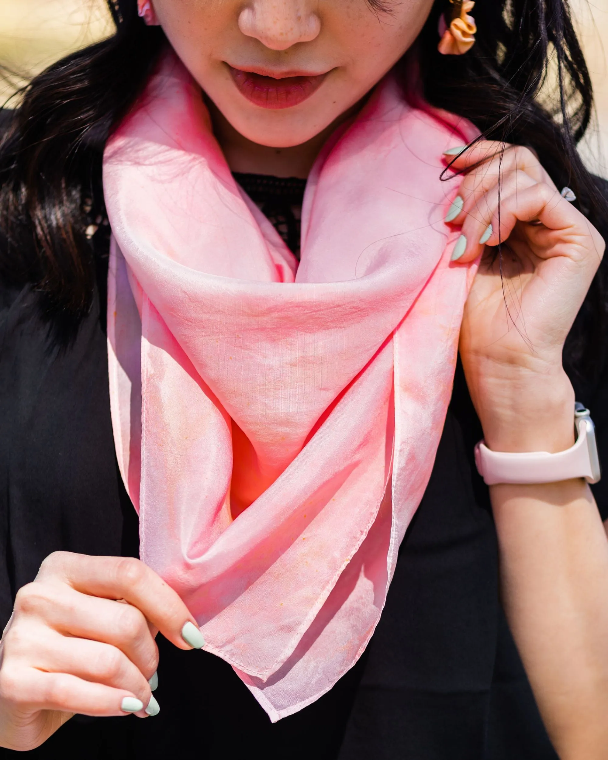 Shell Pink Silk Scarf - October