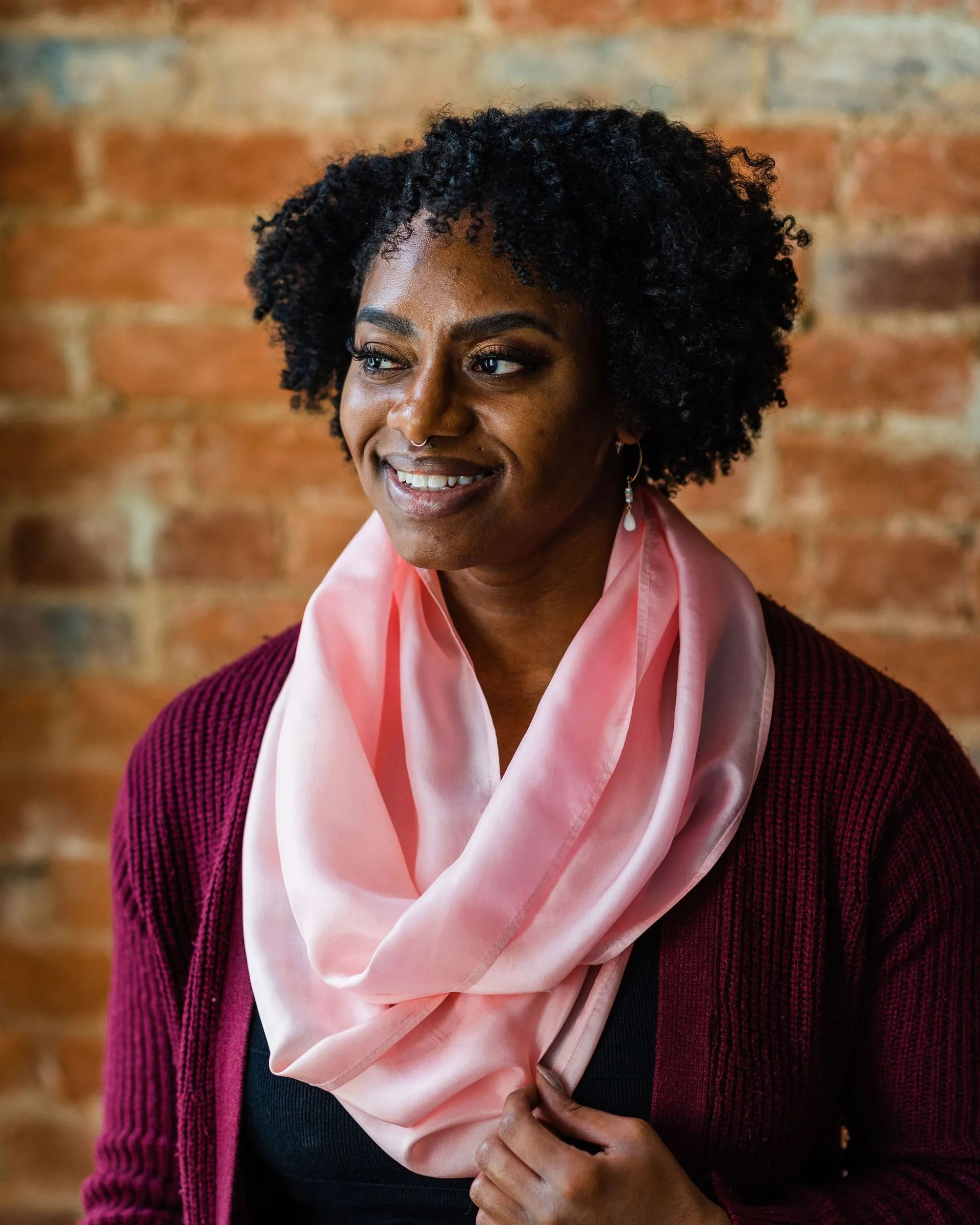 Shell Pink Silk Scarf - October