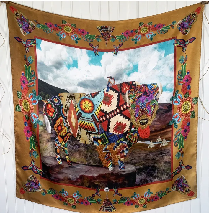 Silk Scarf Wild Rag Scarves
