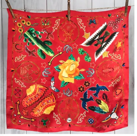 Silk Scarf Wild Rag Scarves