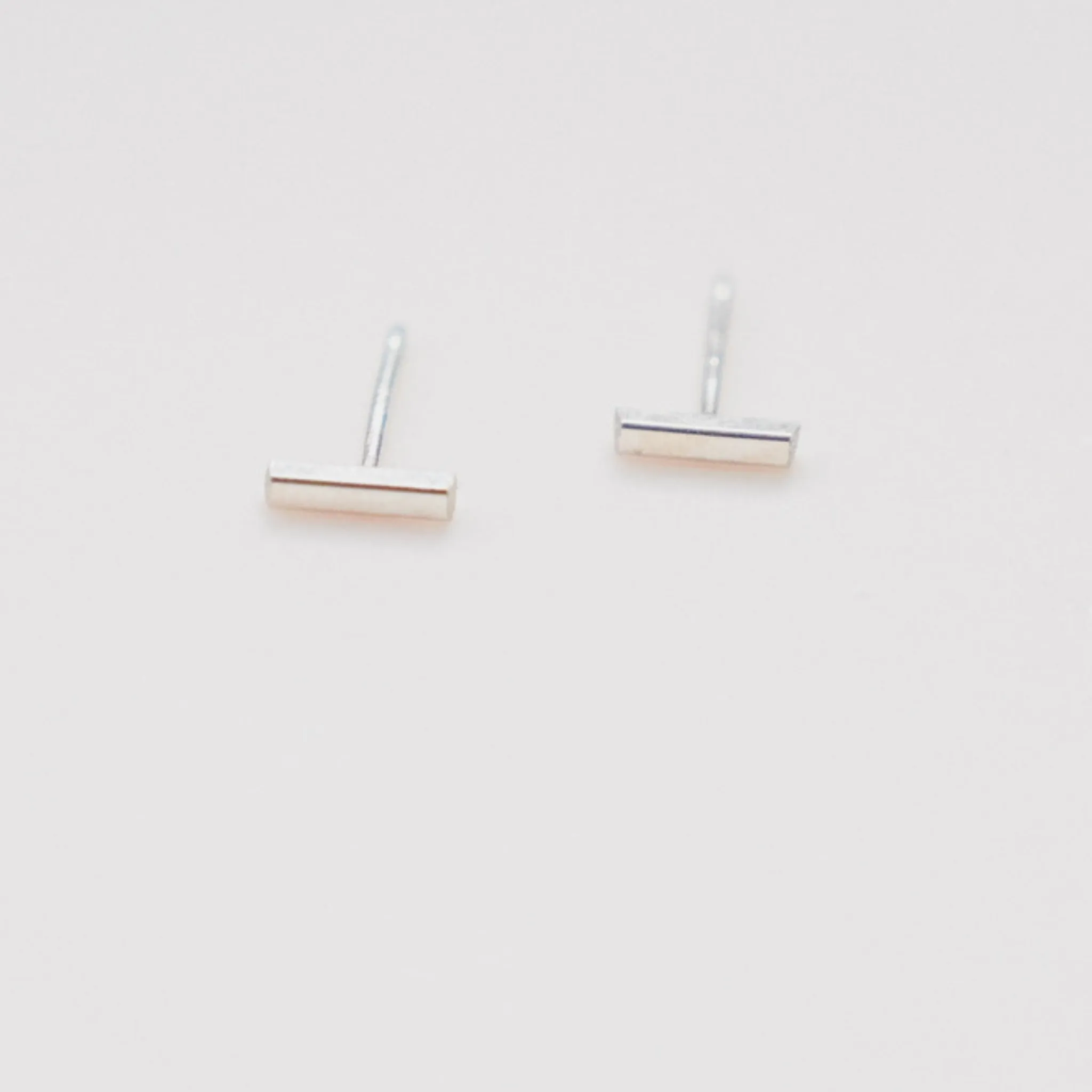 Silver Bar Mini Studs