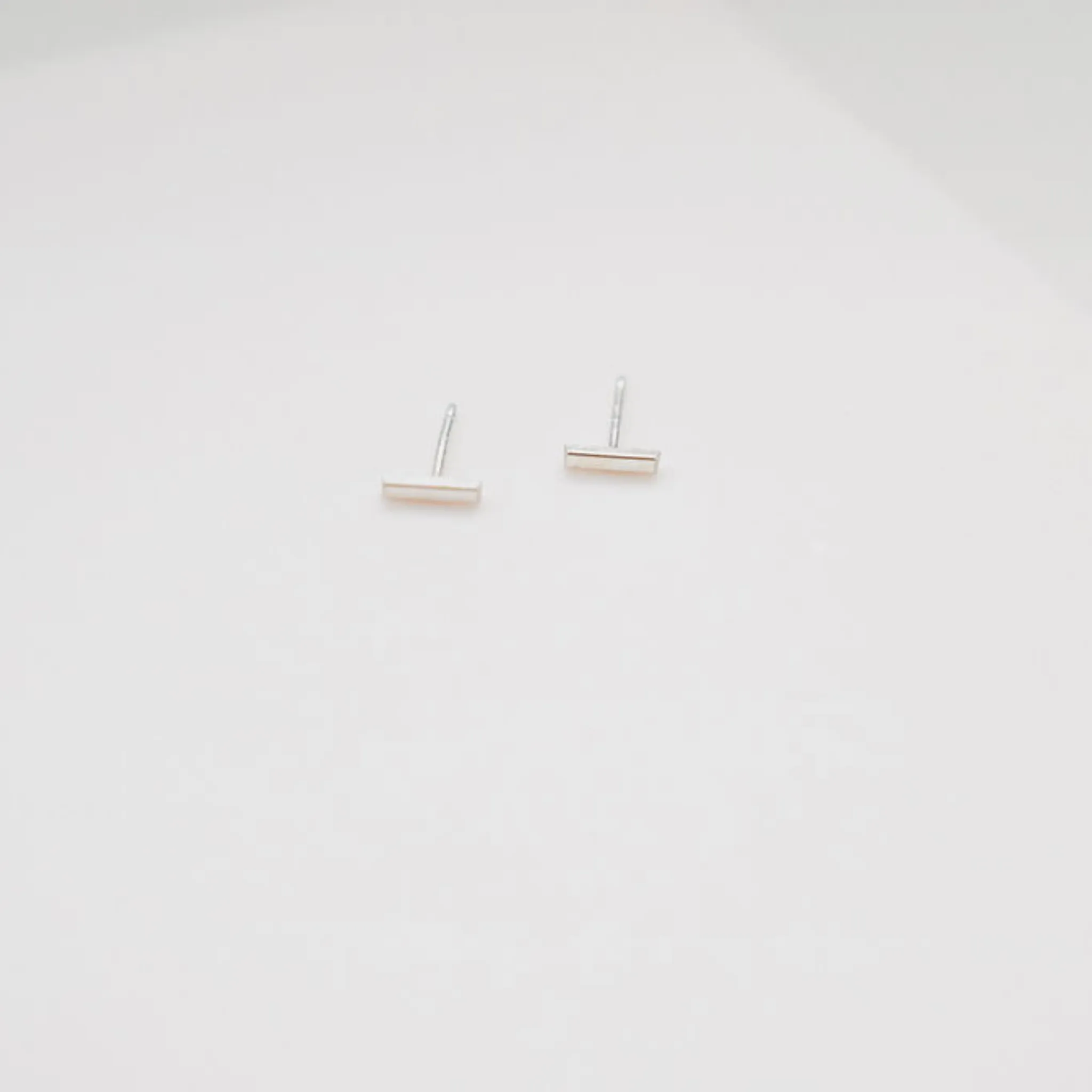 Silver Bar Mini Studs