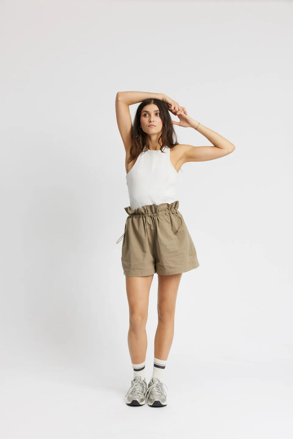 Soft rib top Key - white