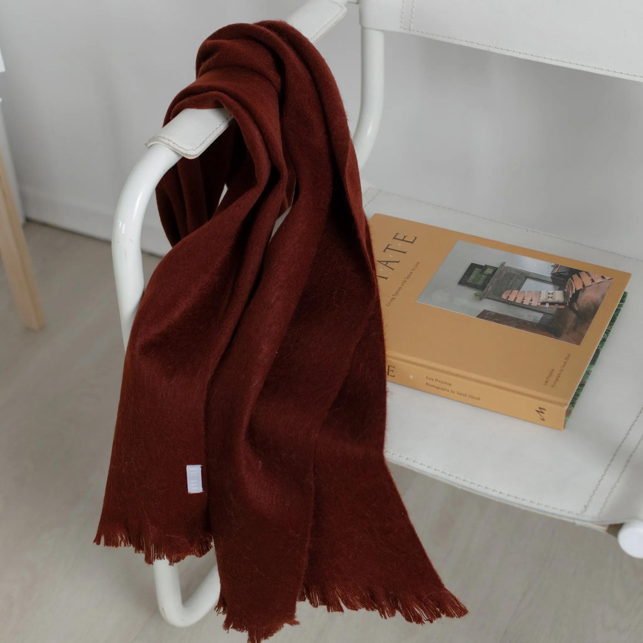 Solid Alpaca Seamless Scarf