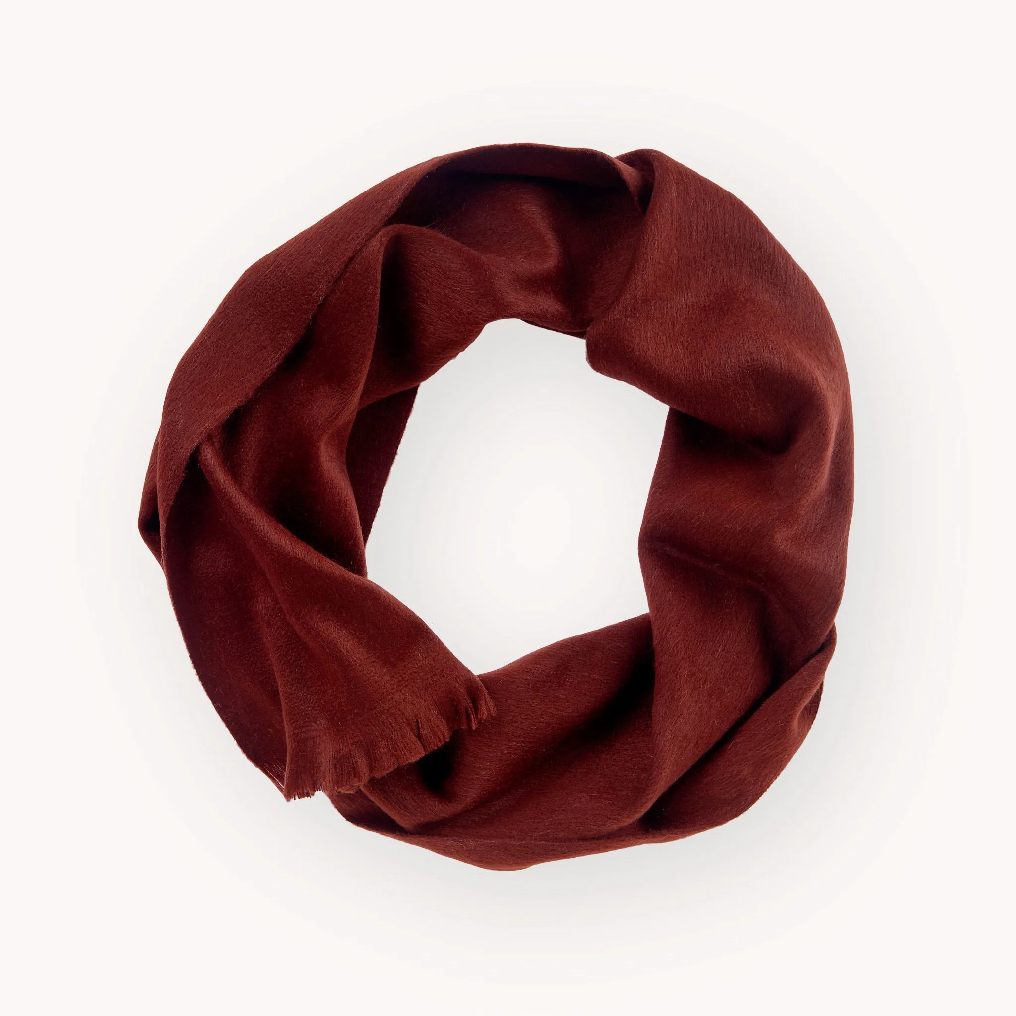 Solid Alpaca Seamless Scarf