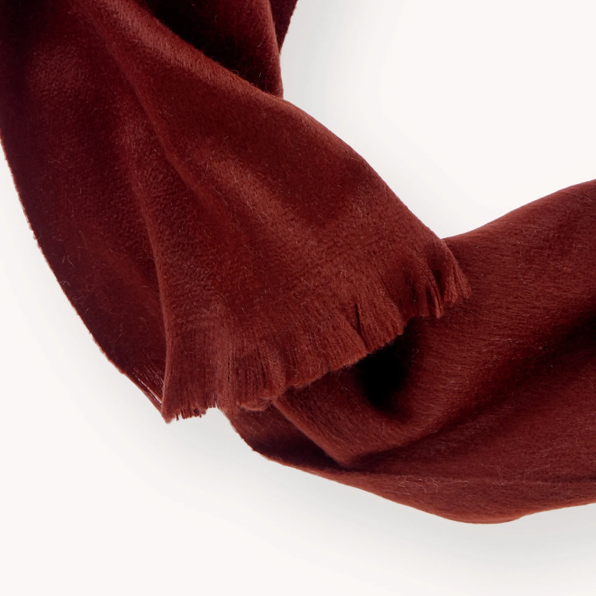 Solid Alpaca Seamless Scarf
