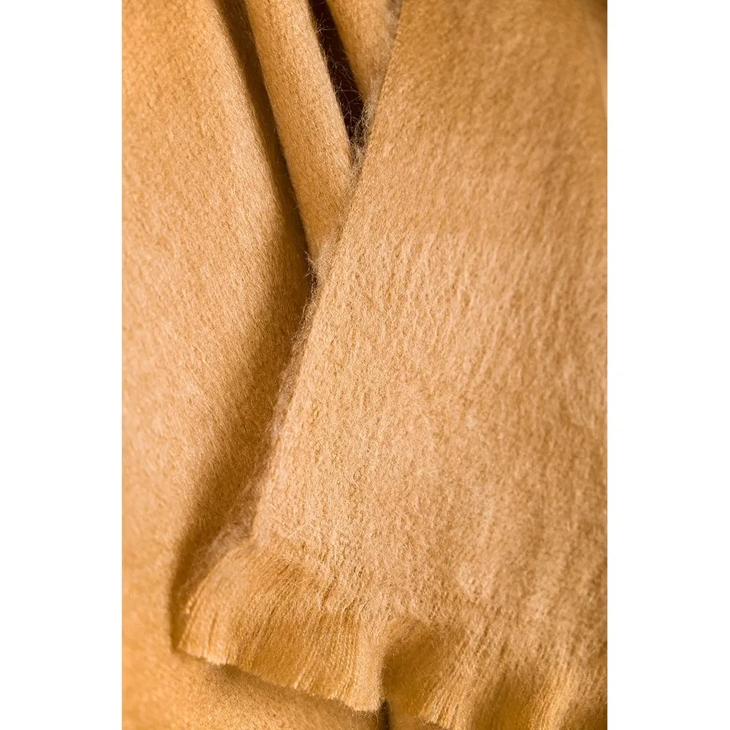 Solid Alpaca Seamless Scarf