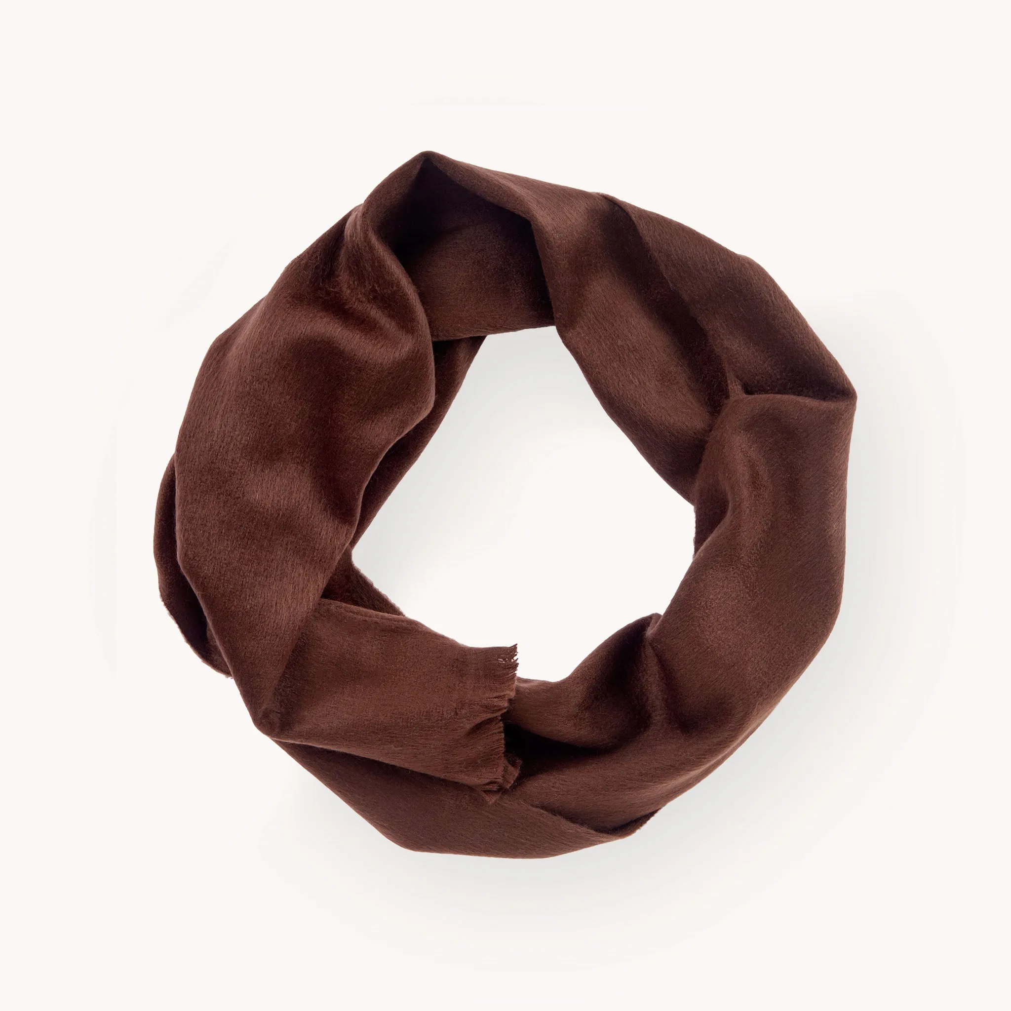 Solid Alpaca Seamless Scarf