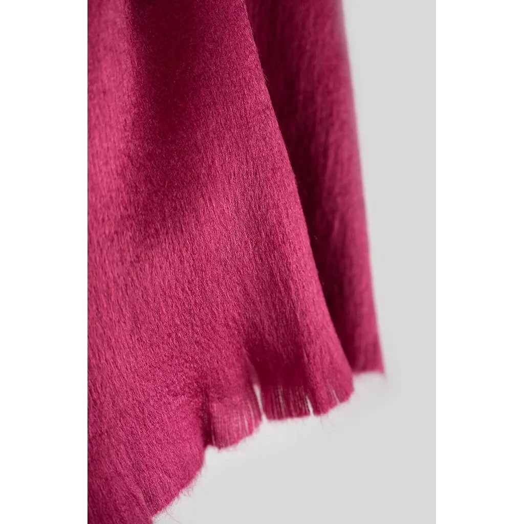 Solid Alpaca Seamless Scarf