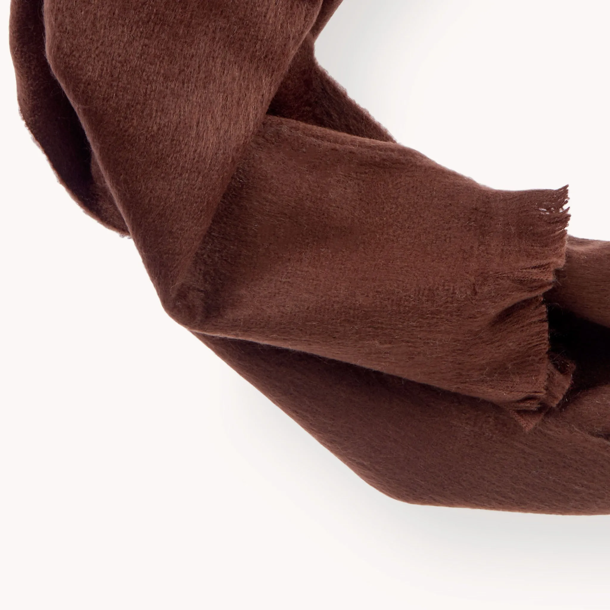 Solid Alpaca Seamless Scarf