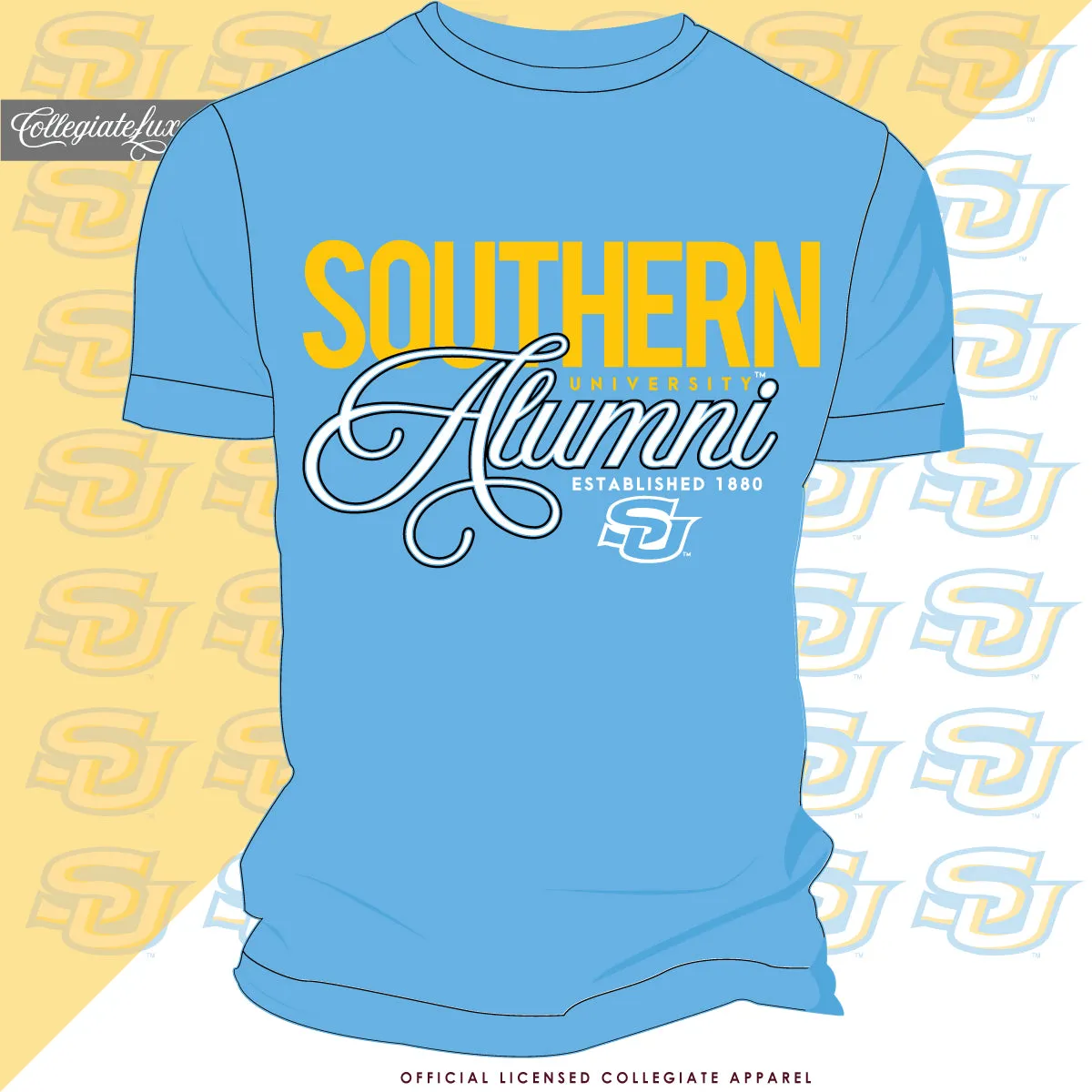 SOUTHERN Univ. | FANCY ALUMNI Columbia Blue Unisex Tees (**)