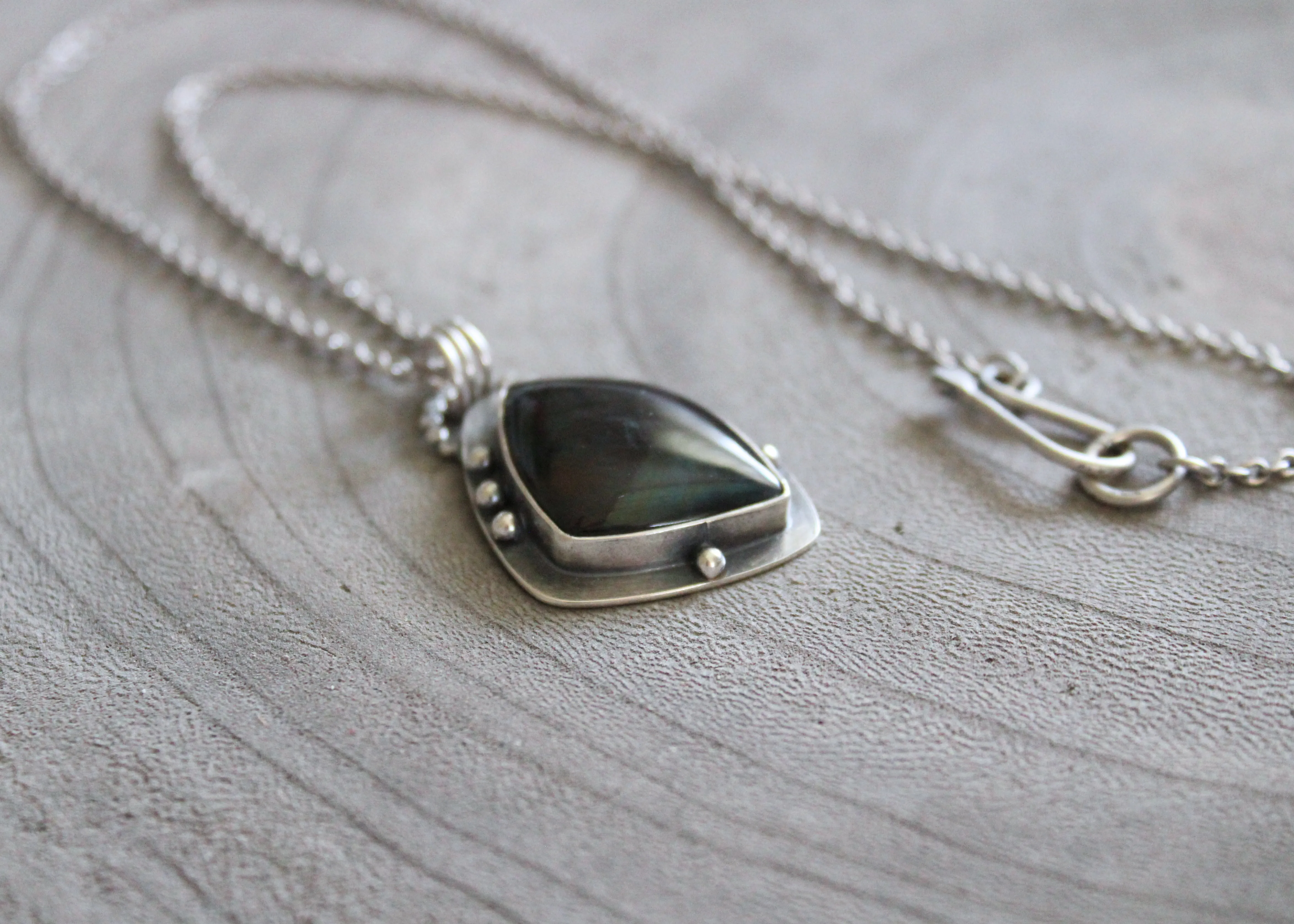 Spectrolite Silver Necklace