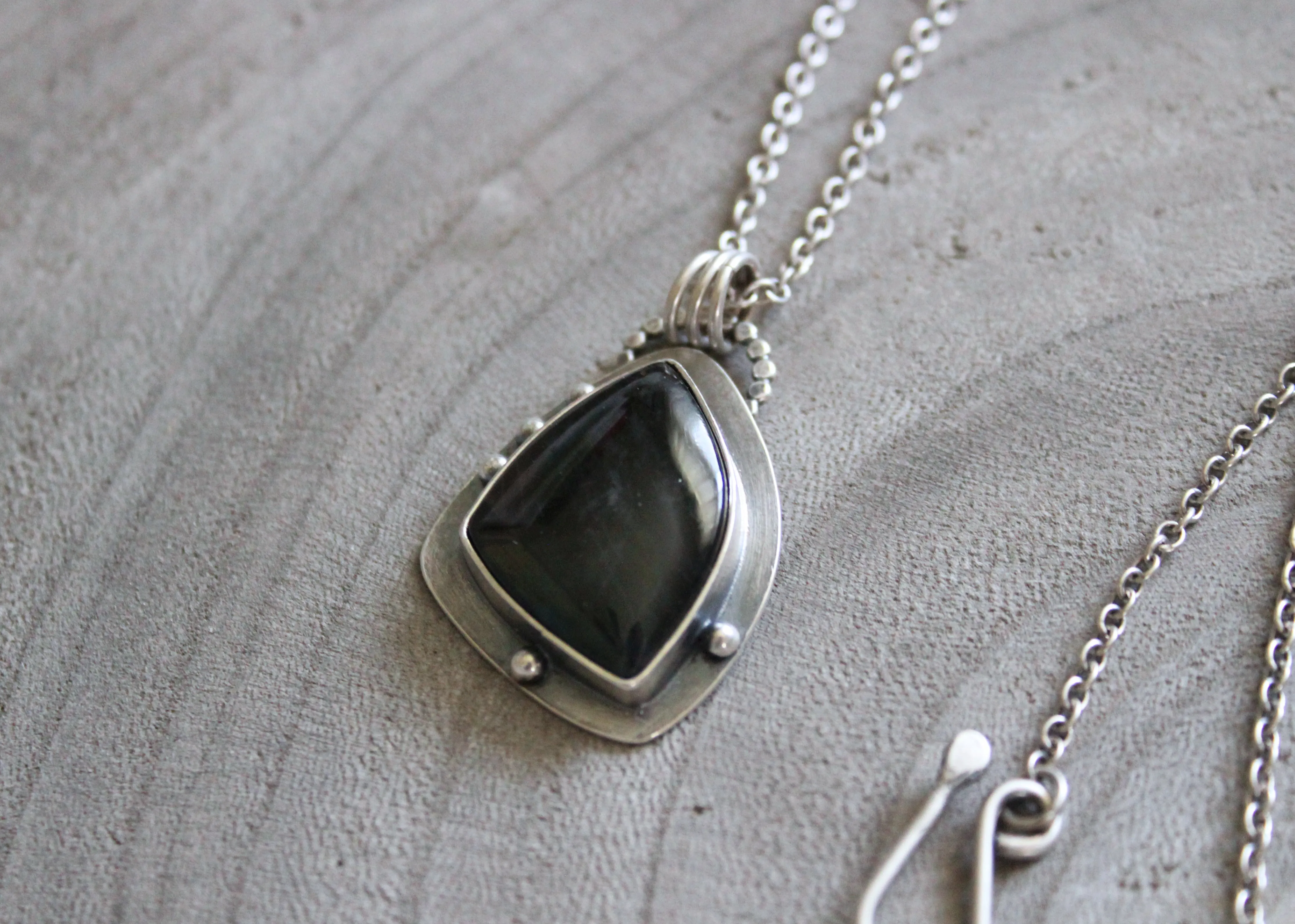 Spectrolite Silver Necklace