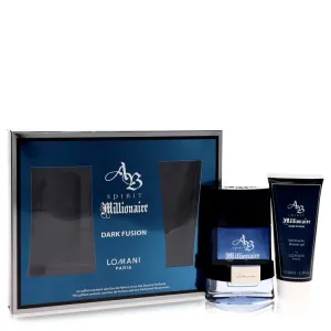 Spirit Millionaire Dark Fusion by Lomani Gift Set -- 3.3 oz Eau De Parfum Spray   3.3 oz Shower Gel for Men