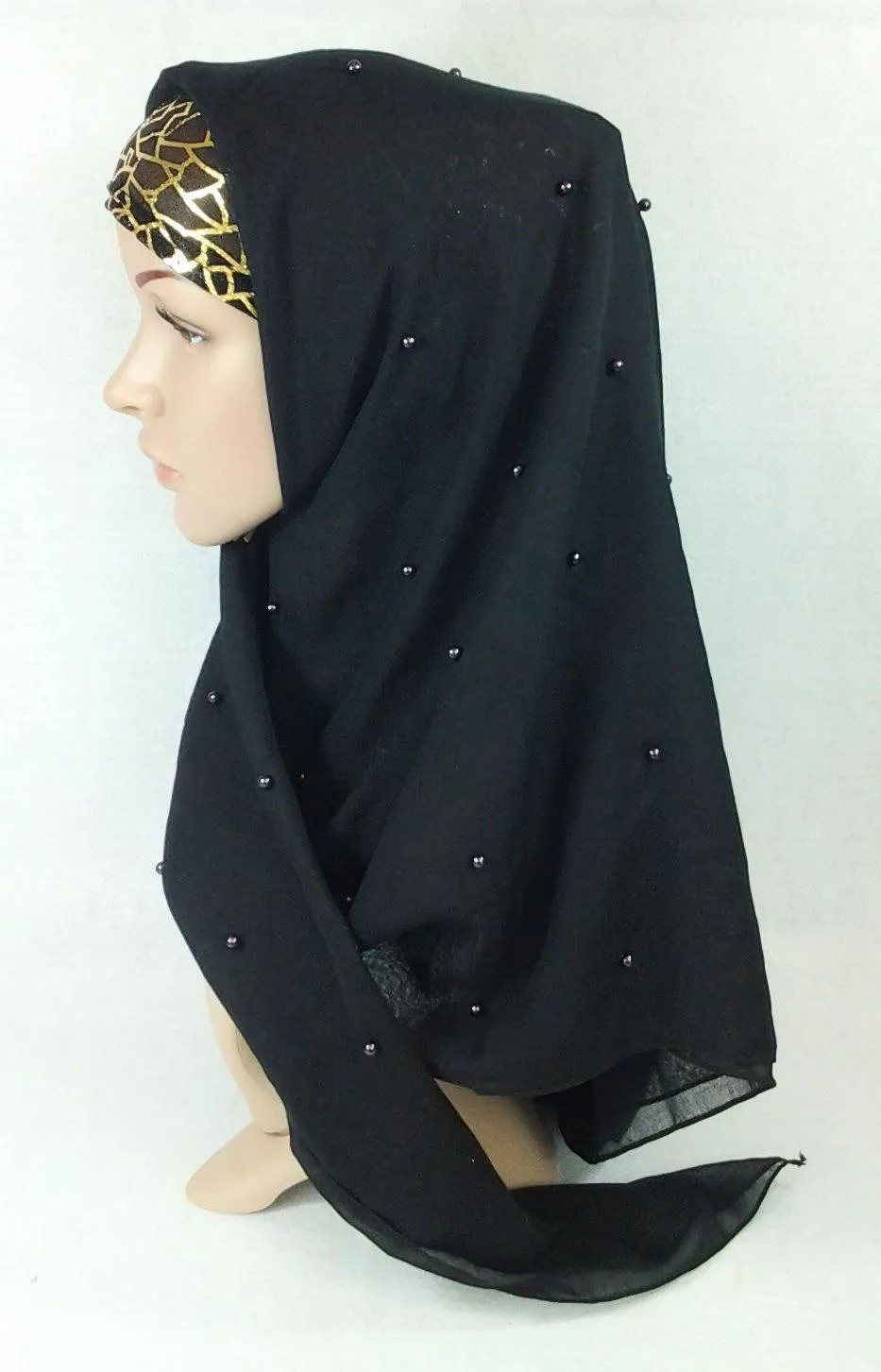 Square 43" Muslim Scarves Cotton Voile Shawl Wrap Hijab