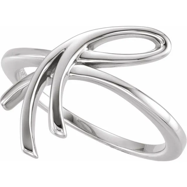 Sterling Silver 20.9 mm Freeform Ring