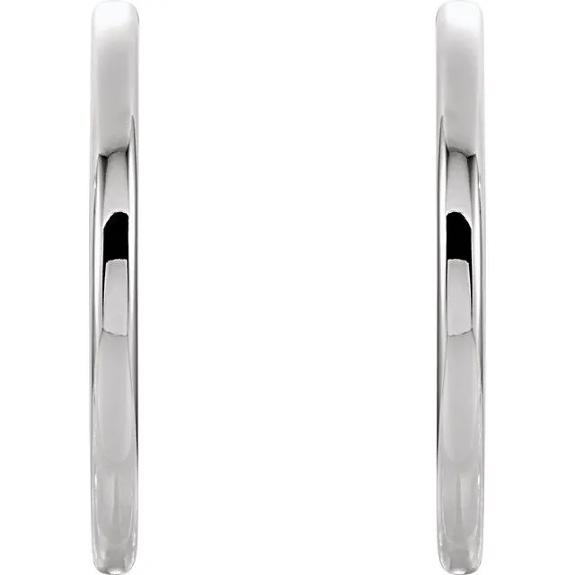Sterling Silver 24 mm Hinged Hoop Earrings