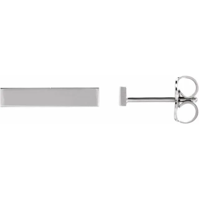 Sterling Silver Bar Earring