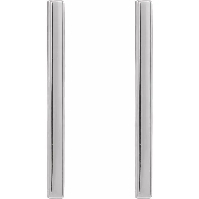 Sterling Silver Bar Earrings