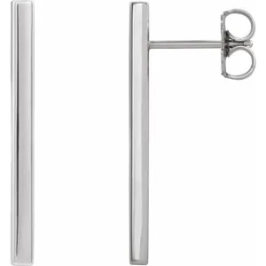 Sterling Silver Bar Earrings