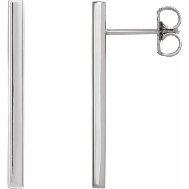 Sterling Silver Bar Earrings