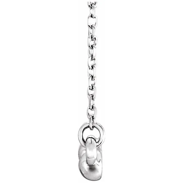 Sterling Silver Beaded Bar 16-18" Necklace