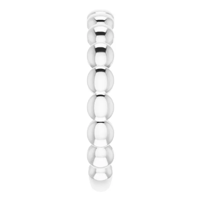 Sterling Silver Beaded Stackable Ring