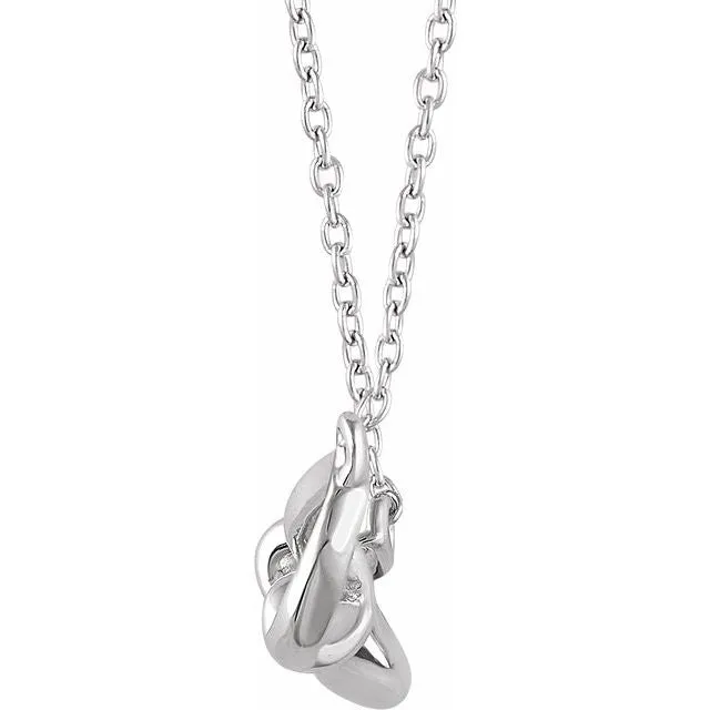 Sterling Silver Bow 18" Necklace