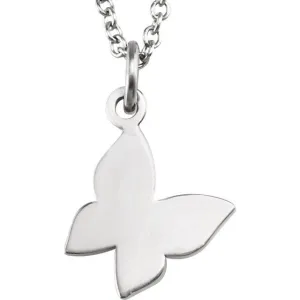 Sterling Silver Butterfly 16-18" Necklace