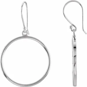 Sterling Silver Circle Shaped Earrings